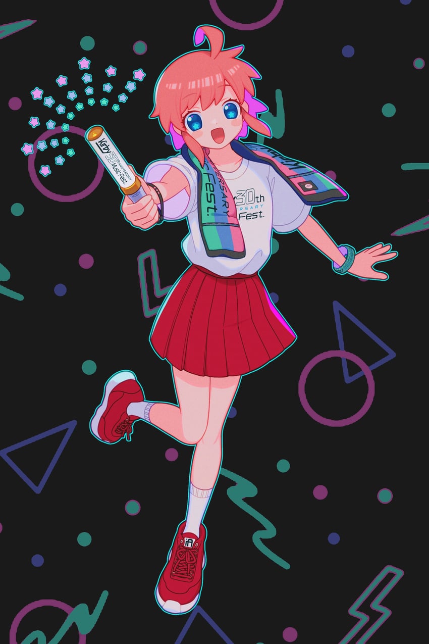 星之卡比系列、星之卡比30周年音乐节、星之卡比 1名女孩 :D 周年纪念 蓝眼 蓝色轮廓