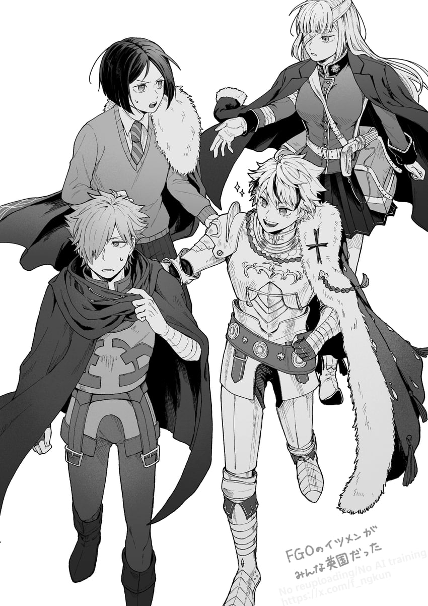 Fate/Grand Order、Fate系列、南丁格尔 (Fate) 1名女孩 3个男孩 铠甲 包 单眼绷带