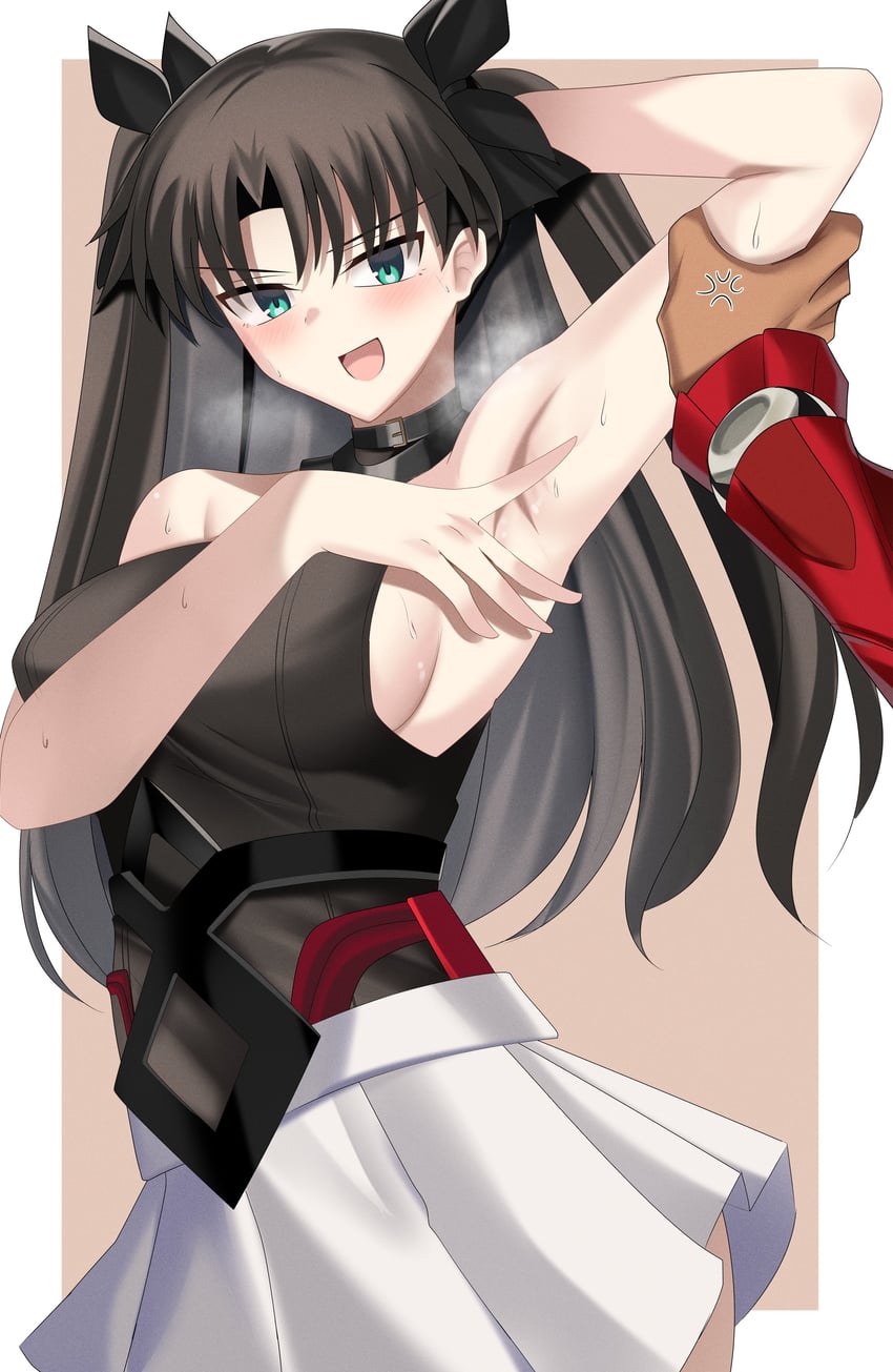 Fate/stay night、Fate系列、崩坏：星穹铁道 1名女孩 黑发 黑衬衫 蓝眼 乳房