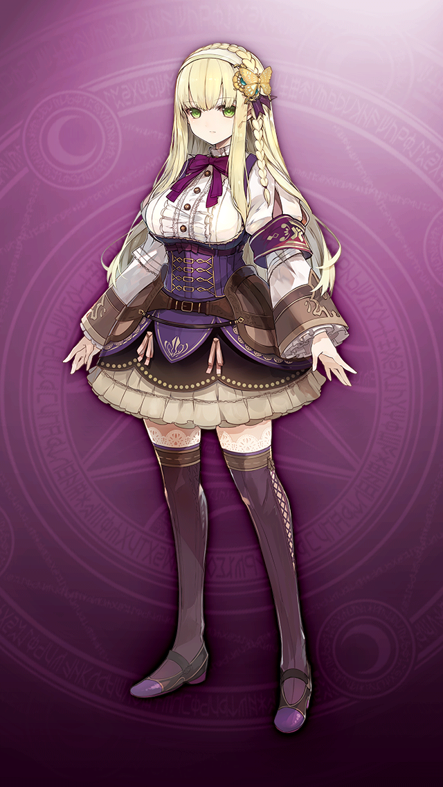 格林回响、格林笔记、theta (grimms echoes) 1名女孩 A字姿态 金发 辫子 乳房