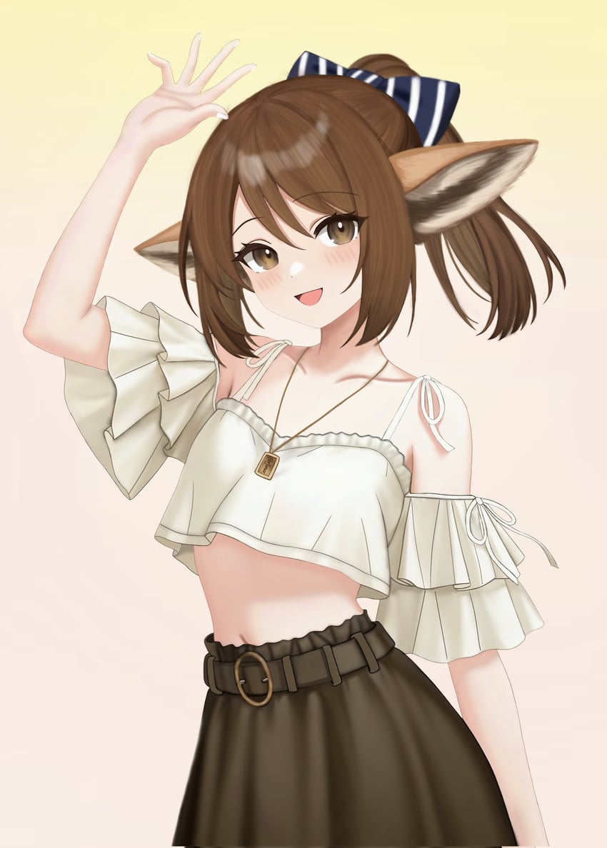 明日方舟、调香师 (明日方舟) 1名女孩 :D 替换服装 兽耳 黑色裙子