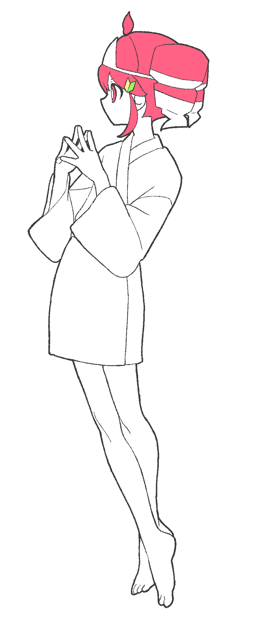 obake taiken (utau)、UTAU、重音Teto 1名女孩 赤脚 眨眼 钻头发 幽灵