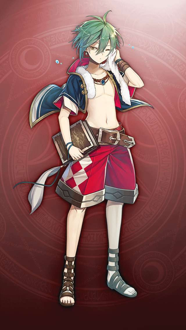 格林笔记、格林笔记：学园、ludwig grimm (gakuen summer) (grimms notes) 1名男孩 呆毛 腰带 蓝色夹克 书