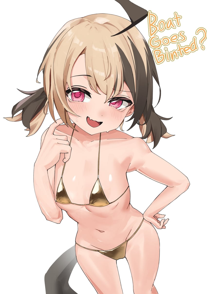 Hololive、Hololive英语、Gigi Murin 1名女孩 :D 呆毛 比基尼 黑发