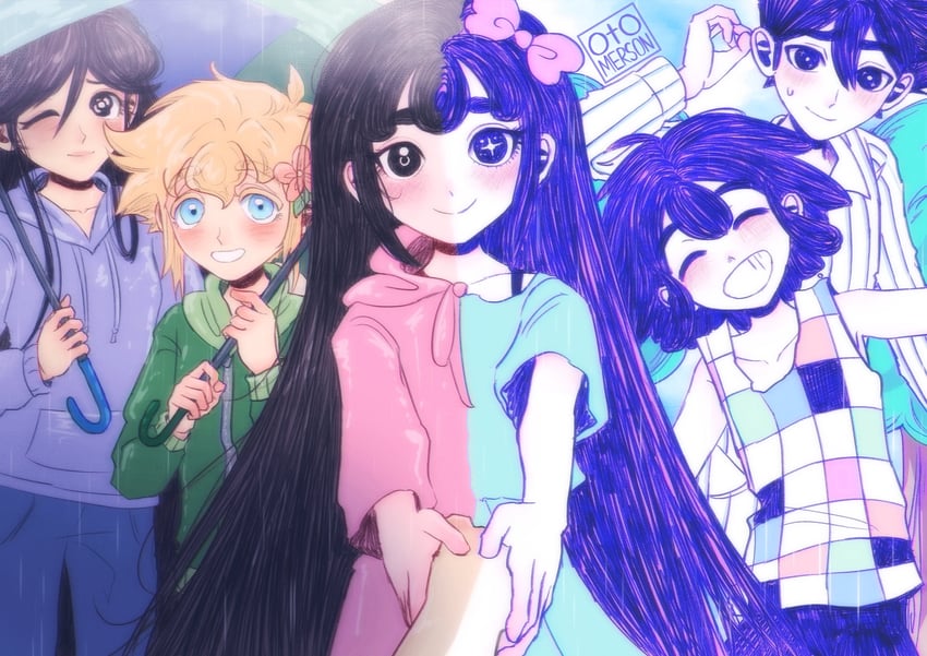 OMORI、阿比 (OMORI)、奥布里 (脑内世界) (OMORI) +_+ 2名女孩 4个男孩 替换服装 呆毛
