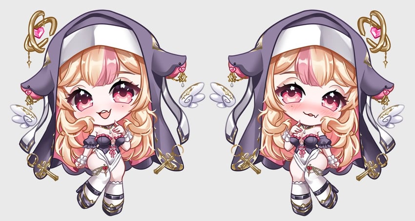 个人势虚拟主播、Suko (Vtuber) 1名女孩 裸露的臀部 露肩 金发 脸红