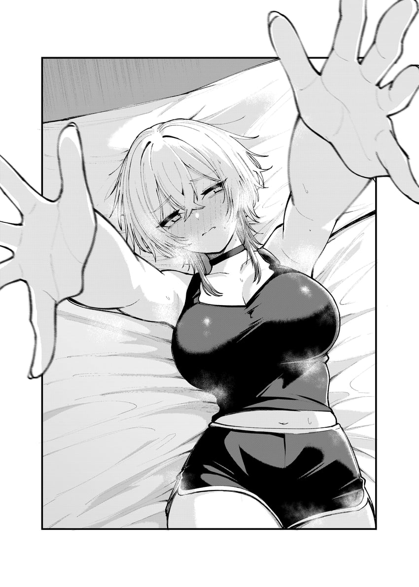 原创 1名女孩 移开视线 模糊 脸红 乳房