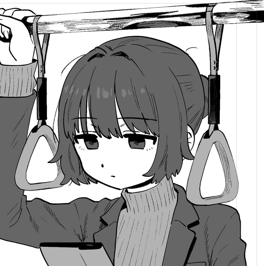 原创 1名女孩 西装外套 齐刘海 波波头 特写