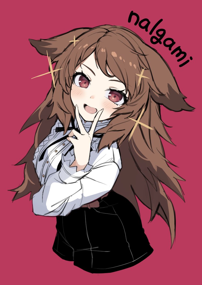 原创、skeb (site)、VRChat 1名女孩 兽耳 脸红 棕发 腿部截断