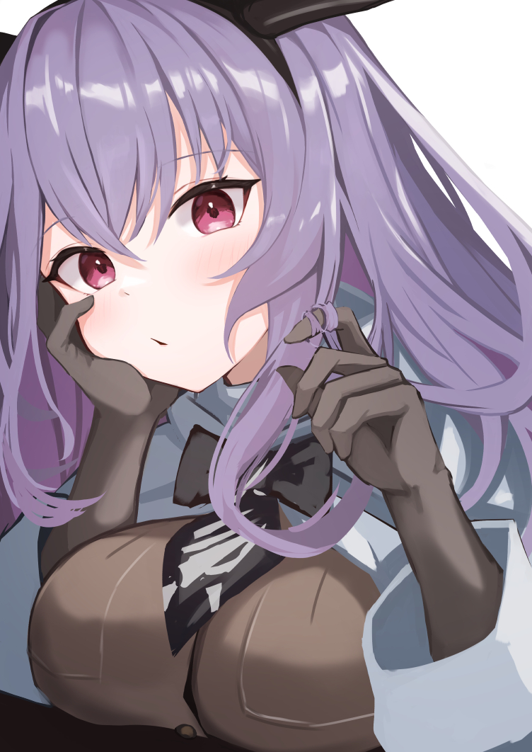 明日方舟、提丰 (明日方舟)、提丰 (北极星巡路者) (明日方舟) 1名女孩 阿斯科特领巾 黑色细领带 黑色蝴蝶结 黑色蝶形领结