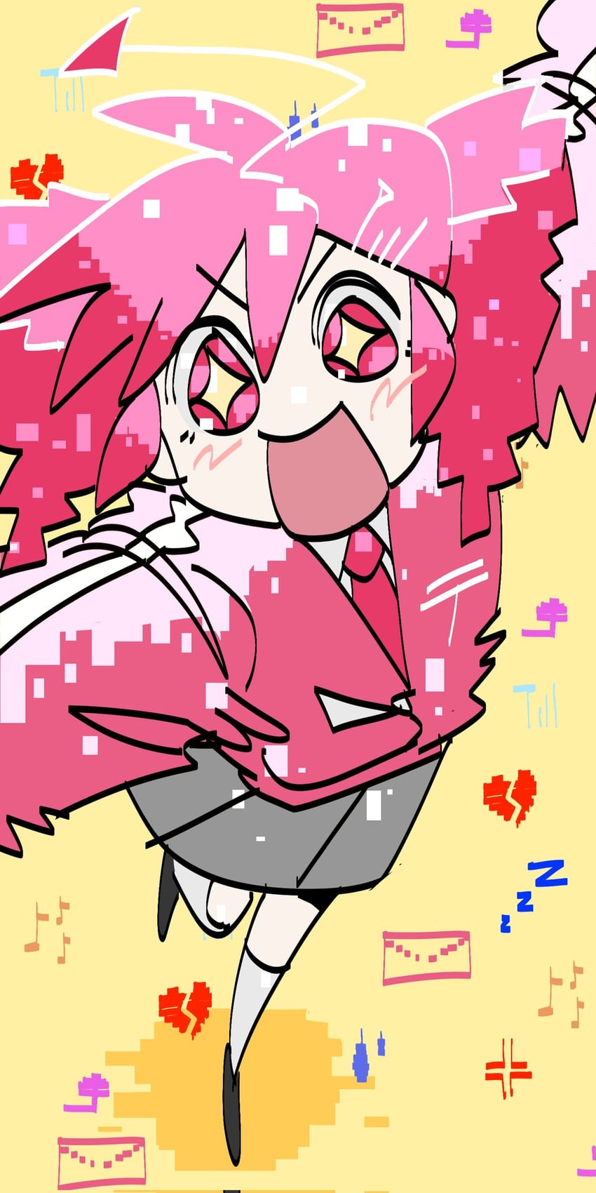 kankegaru (voicepeak)、UTAU、VOICEPEAK +_+ 1名女孩 :D 呆毛 黑鞋
