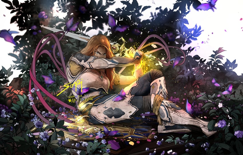 战神、god of war laufey、faye (god of war) 生气 作者名 蓝眼 蓝色裤子 靴子