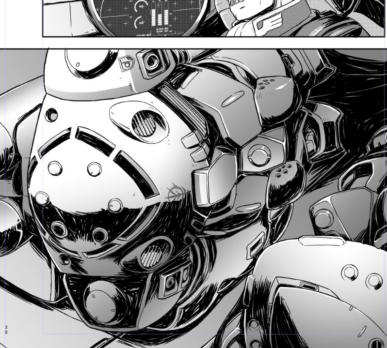 C99、高达、高达 0080 驾驶舱 漫画 胡须 灰度 机甲