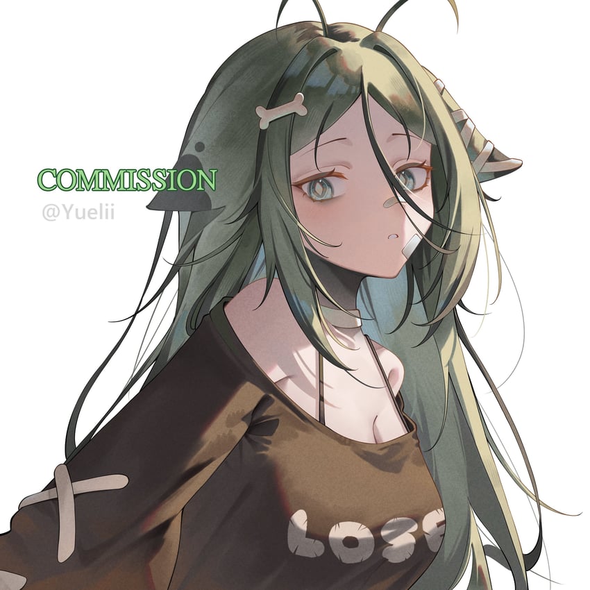 原创 1名女孩 呆毛 作者名 创可贴 脸上的创可贴