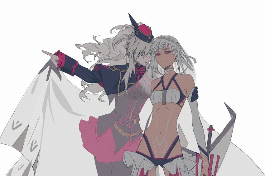 Fate/Grand Order、Fate系列 比基尼 黑色夹克 乳房 锁骨 露肩袖