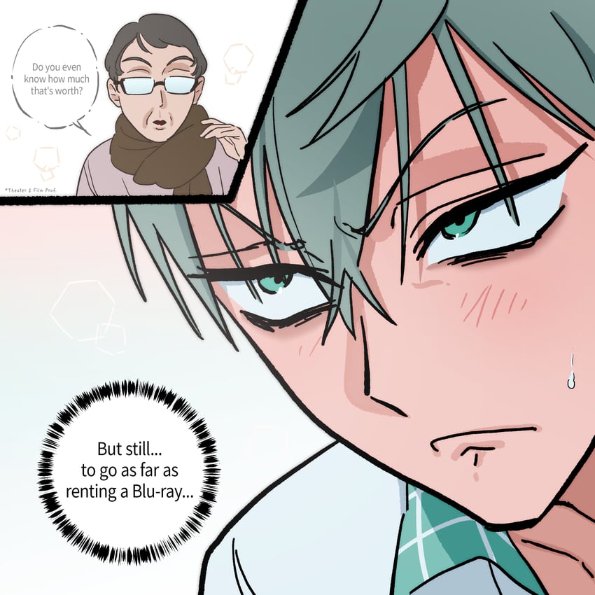 Alien Stage、Till (Alien Stage) 2个男孩 漫画 撞色领口 英文文本 绿眼