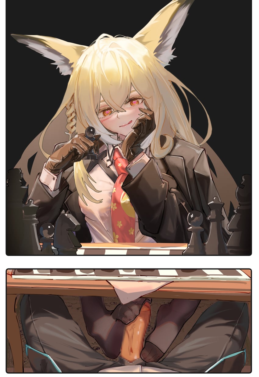 明日方舟、博士 (明日方舟)、男博士 (明日方舟) 1名男孩 1名女孩 兽耳毛 兽耳 主教 (国际象棋)