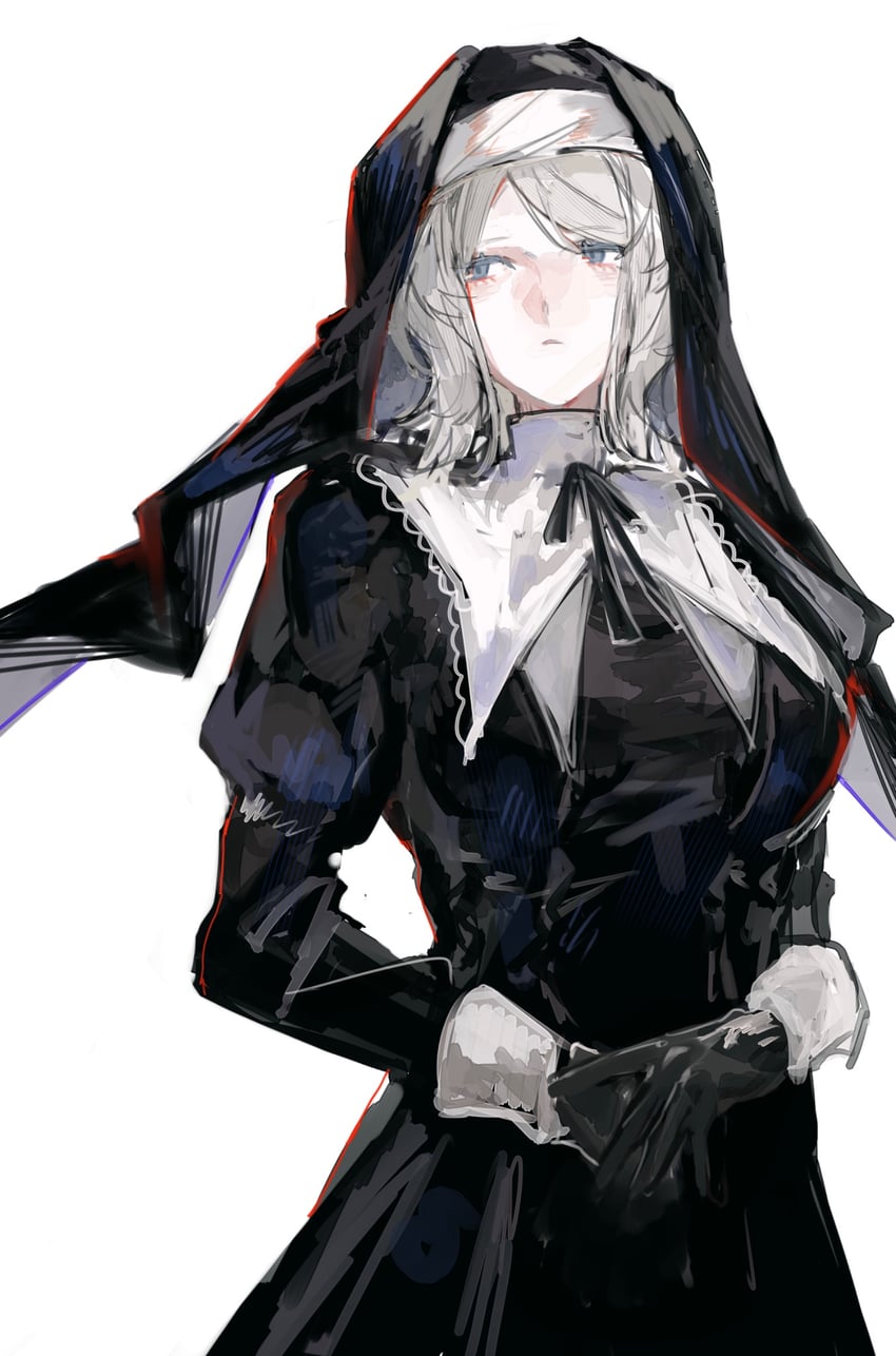 边狱公司、Project Moon、浮士德 (Project Moon) 1名女孩 黑色连衣裙 黑色手套 黑色丝带 黑面纱