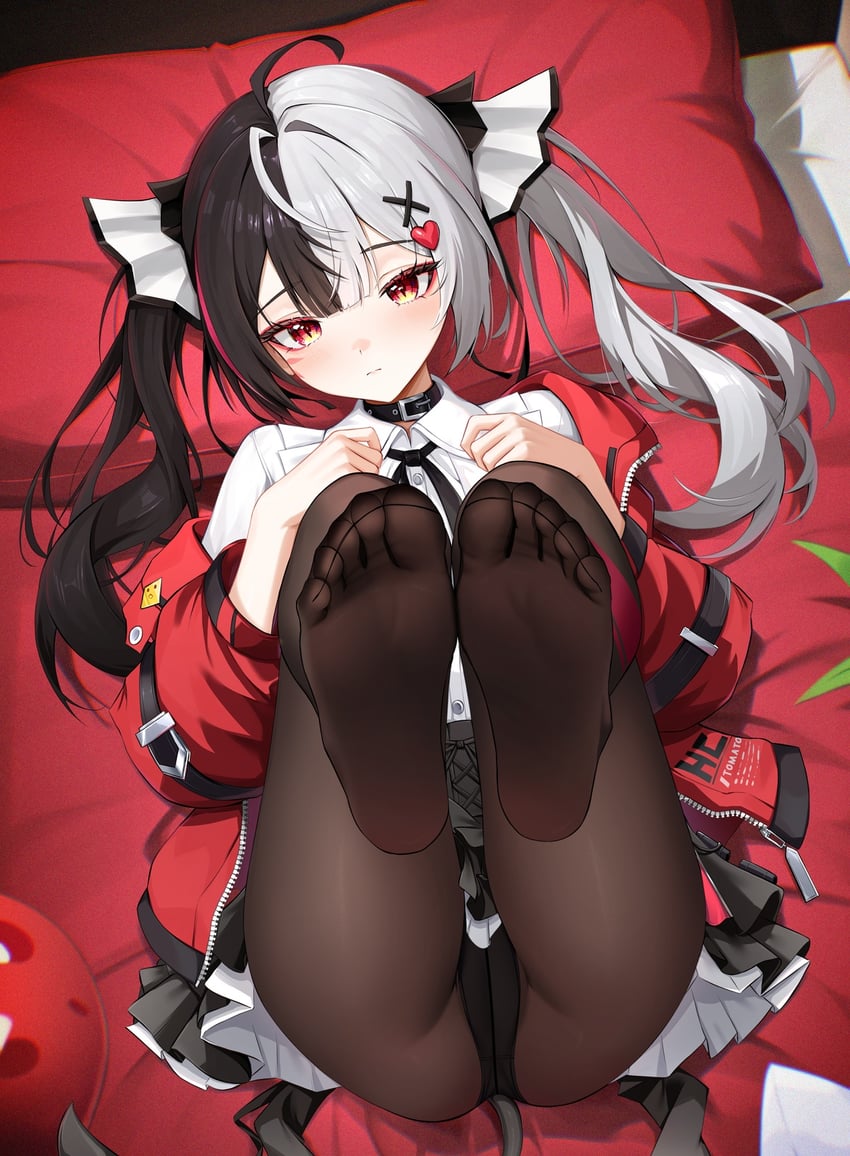从虚无到永恒、拉克莉莫莎 (圣洁之歌) 1名女孩 呆毛 皮带项圈 黑色紧身胸衣 黑发