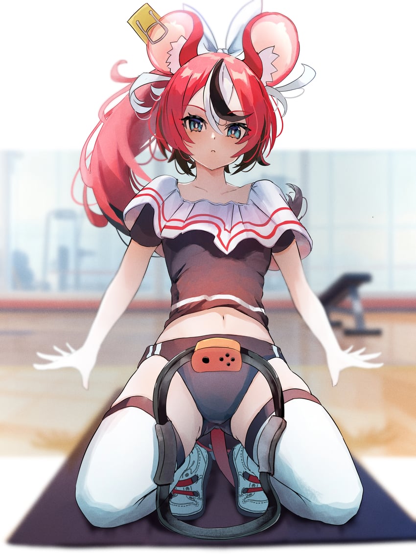 Hololive、Hololive英语、哈可斯·贝尔兹 1名女孩 兽耳 黑发 蓝眼 乳房