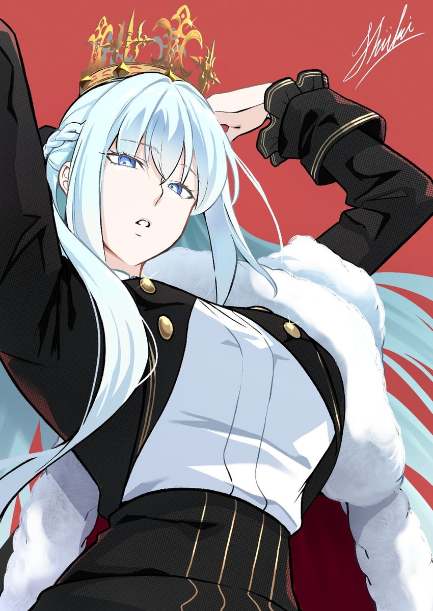 Fate/Grand Order、Fate系列、摩根勒菲 (Fate) 1名女孩 作者名 蓝眼 辫子 皇冠