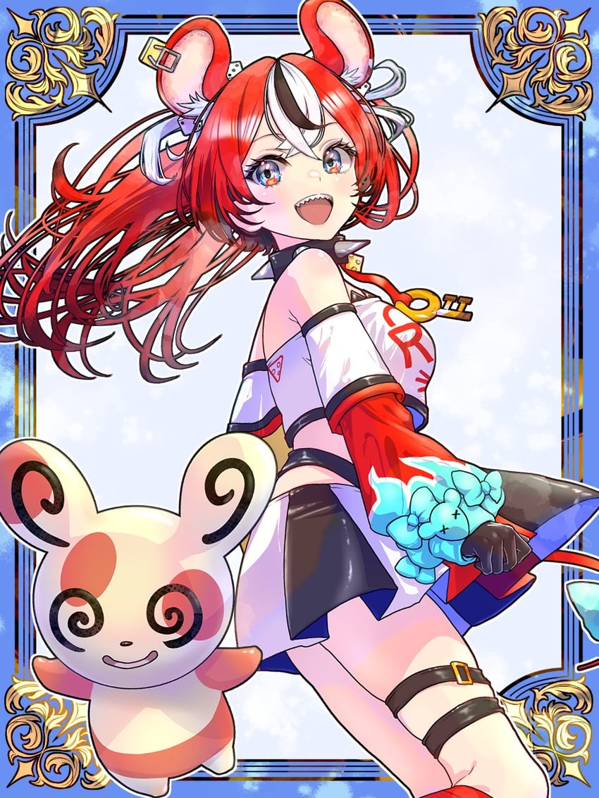 Hololive、Hololive英语、哈可斯·贝尔兹 1名女孩 兽耳 黑发 蓝眼 乳房