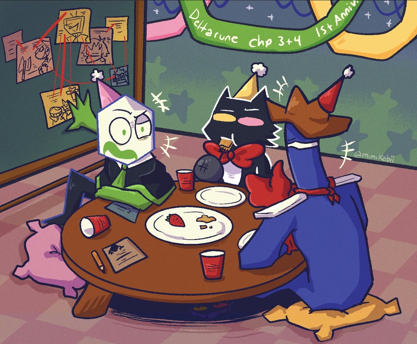 三角符文、Undertale/Deltarune、触角 +++ 2个男孩 其他两人 :t 动物装