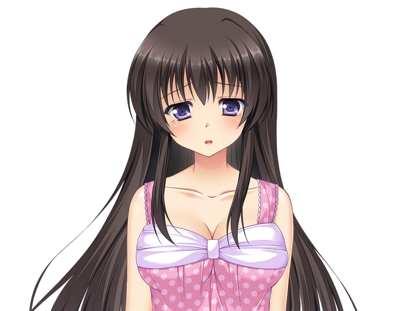 梦见颊！、mikami juri 1名女孩 黑发 脸红 乳房 吊带背心