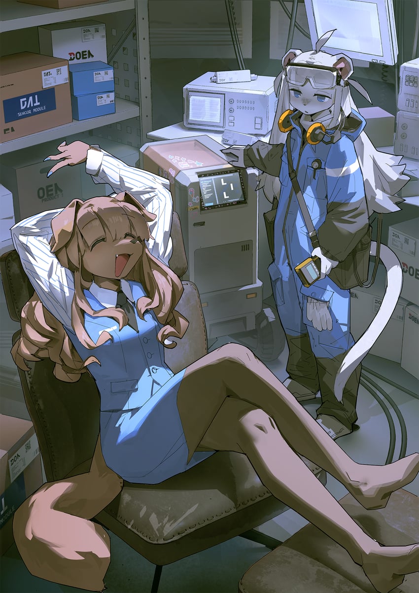 原创 呆毛 兽耳 动物鼻子 举起双手 包