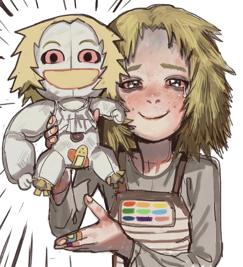 原创、Coomer (梗)、Coomer (mossacannibalis) 1名女孩 不对称手臂 创可贴 黑色巩膜 金发