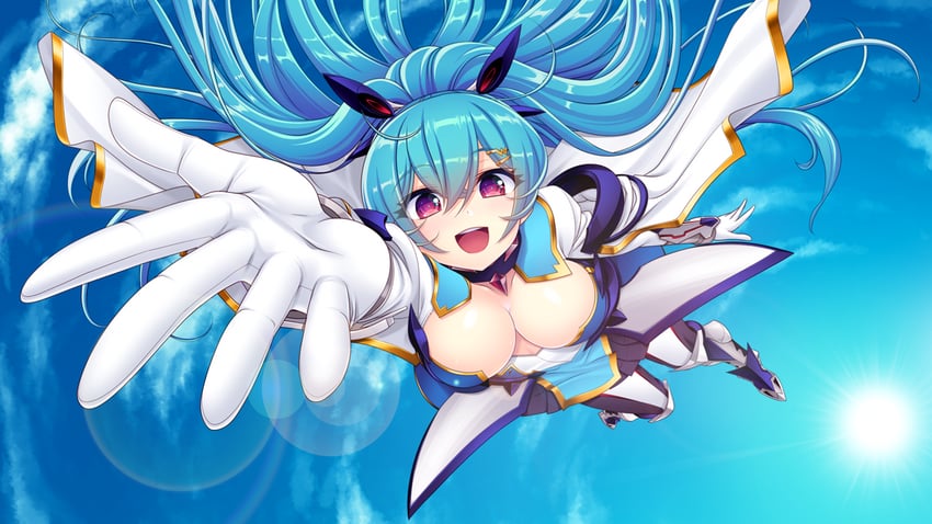 shinsou kenki arch saver、arch kalmia、fuyunagi tsubasa 1名女孩 :D 铠甲 铠甲靴 蓝发