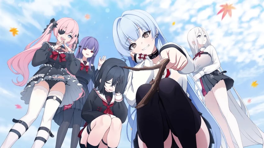 Muv-Luv、Muv-Luv Girls Garden、安妮丝·贝内特 5名女孩 绷带 黑色蝴蝶结 黑色项圈 黑色手套