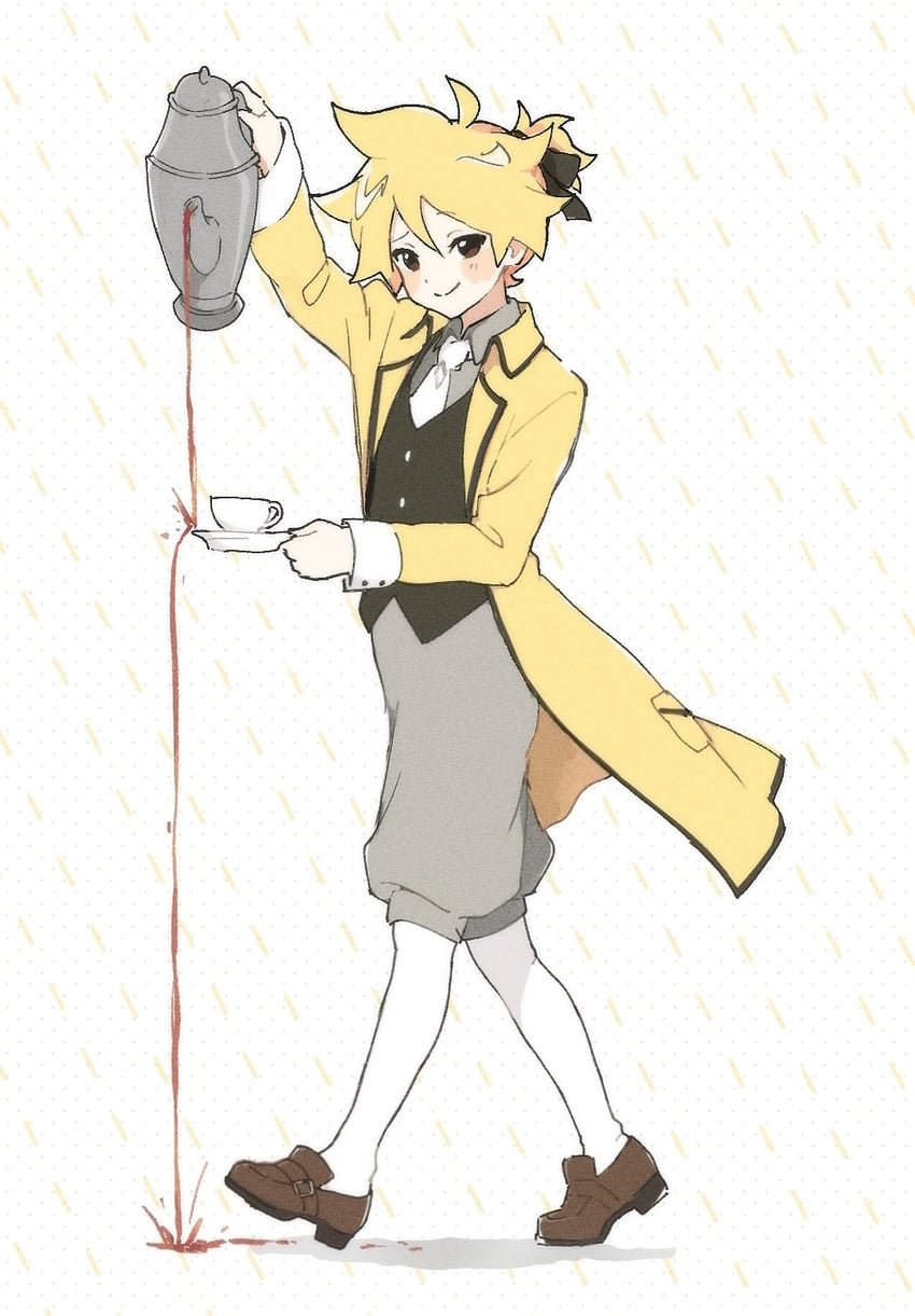 恶之召使、艾比里奥斯年代记 (恶之系列)、VOCALOID 1名男孩 :> 举手 阿斯科特领巾 宽松裤子