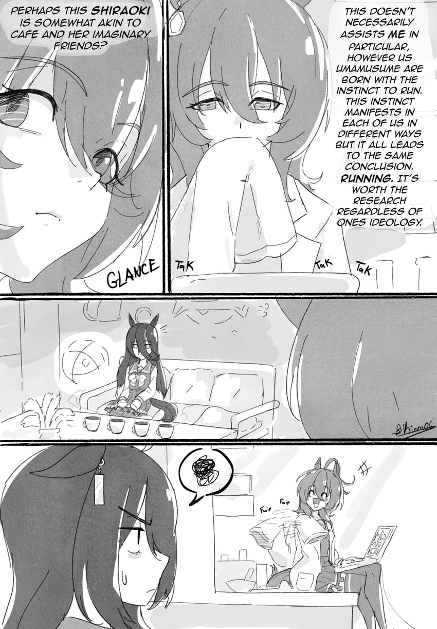 赛马娘、爱丽速子 (赛马娘)、曼城茶座 (赛马娘) 2名女孩 :D 微笑 呆毛 兽耳