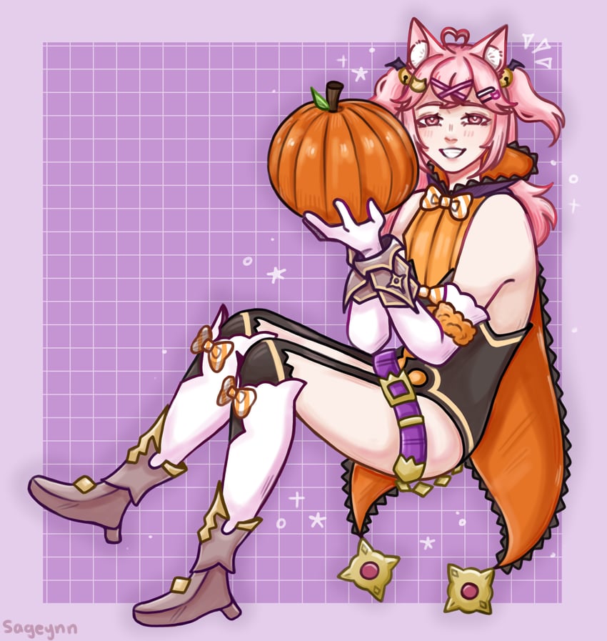 个人势虚拟主播、lunapawsu 猫娘 使魔 万圣节服装
