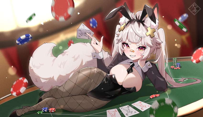 个人势虚拟主播、白彦 1名女孩 兽耳毛 兽耳 创可贴 脸上的创可贴