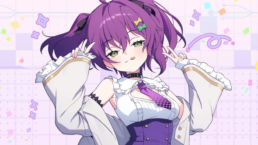 Muv-Luv、Muv-Luv Girls Garden、朽叶菈弥 1名女孩 呆毛 黑色蝴蝶结 黑领 蝴蝶结