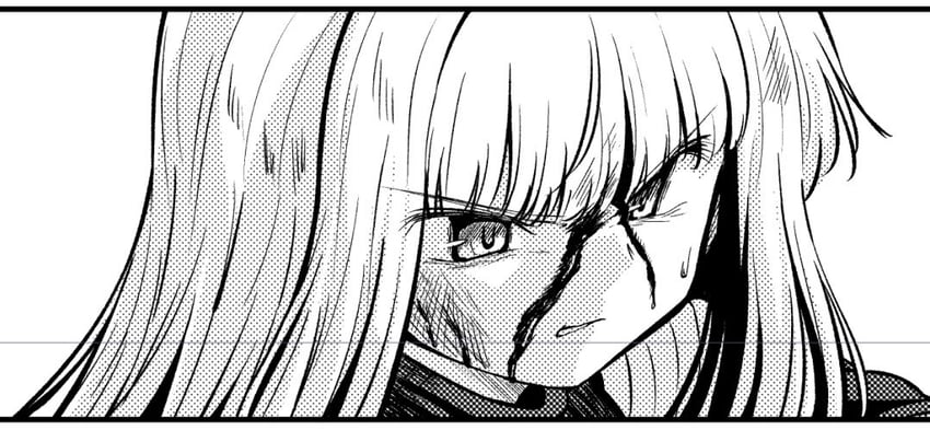 魔法纪录 魔法少女小圆外传、魔法少女小圆 1名女孩 血 脸上带血 斗篷 咬牙