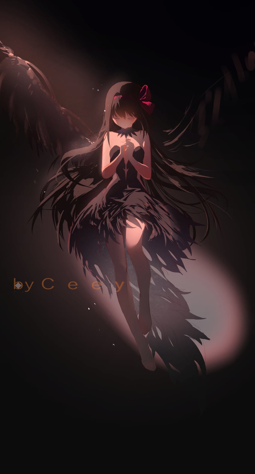 魔法少女小圆、魔法少女小圆：叛逆的物语、晓美焰 1名女孩 作者名 裸臂 裸腿 露肩