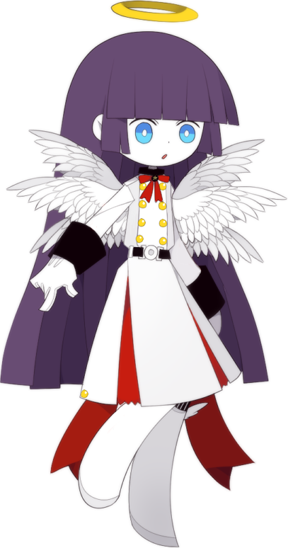 海底囚人、luna (funamusea) 1名女孩 惊讶 天使翅膀 水色瞳 腰带
