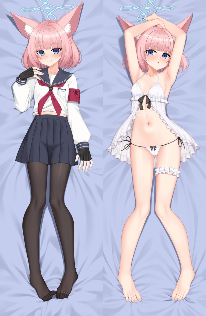 蔚蓝档案、妮可 (蔚蓝档案) 1名女孩 替换服装 兽耳毛 兽耳 臂章