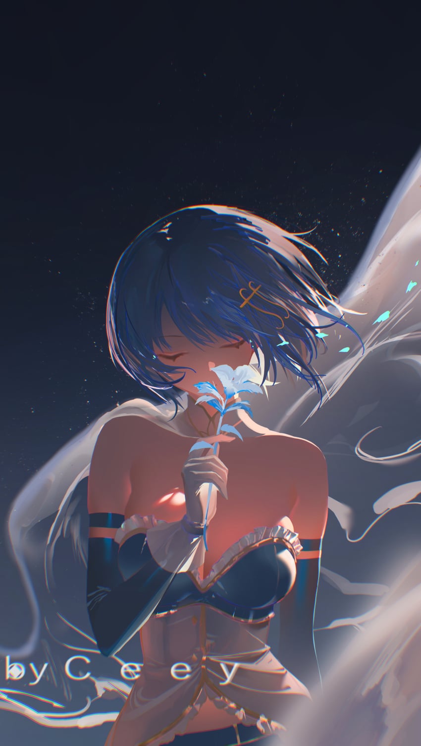 魔法少女小圆、魔法少女小圆、美树沙耶香 1名女孩 臂环 作者名 露肩 腰带