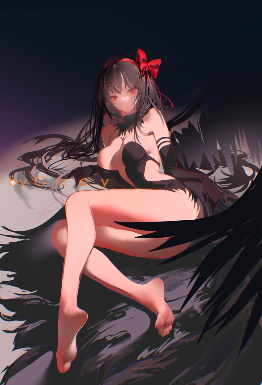 魔法少女小圆、魔法少女小圆：叛逆的物语、晓美焰 1名女孩 臂环 作者名 裸腿 露肩
