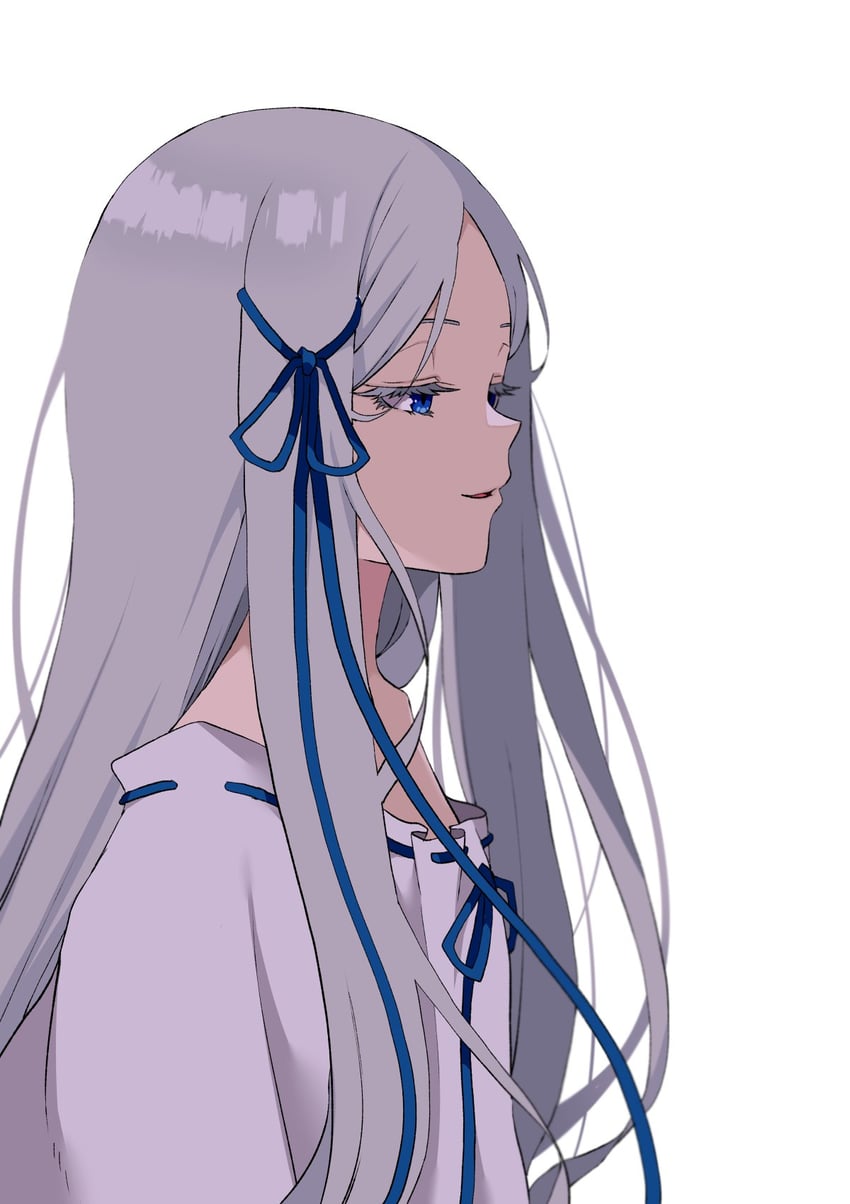 Re:从零开始的异世界生活、潘多拉（Re:Zero） 1名女孩 蓝发 蓝色丝带 彩色睫毛 连衣裙
