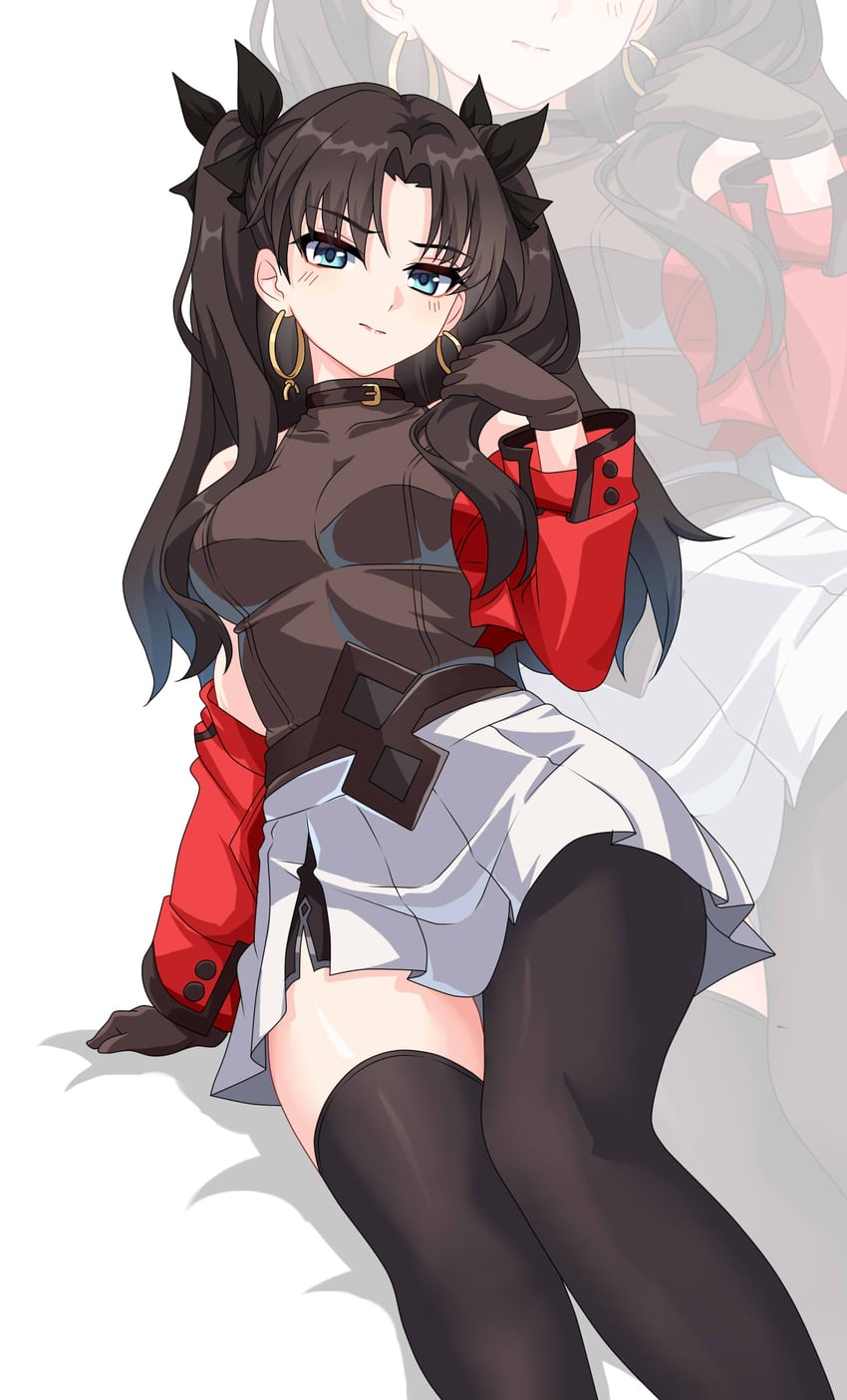 Fate/stay night、Fate系列、崩坏：星穹铁道 1名女孩 黑色手套 黑发 黑色丝带 黑衬衫