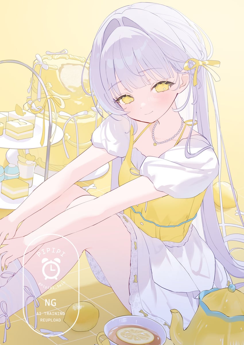 原创 1名女孩 珠子项链 珠子 蛋糕 杯子