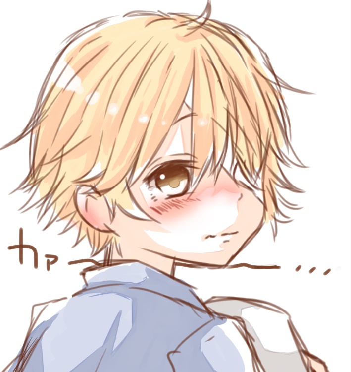 VOCALOID、Oliver 1名男孩 单眼绷带 绷带 金发 蓝色夹克
