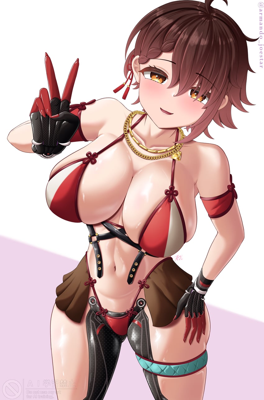 Hololive、萝卜子 1名女孩 呆毛 异形乳量 (大) 机器人 臂章