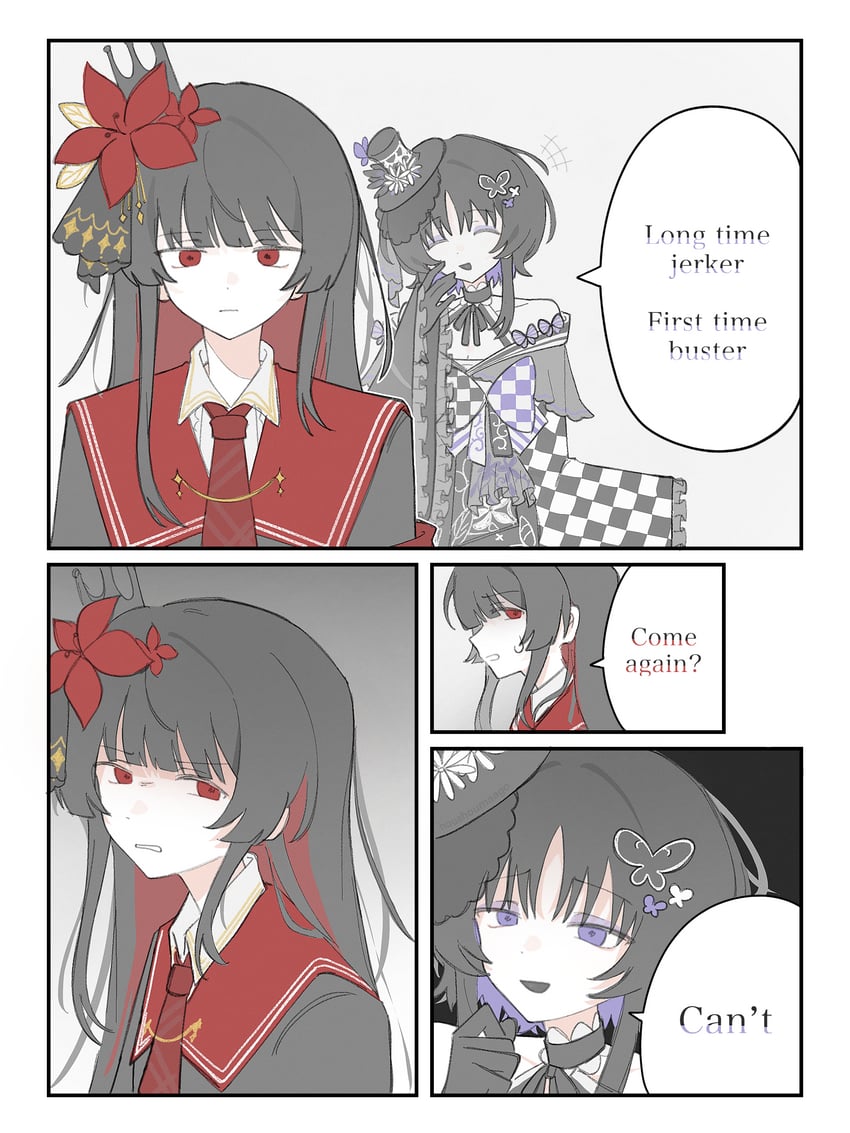 电锯人、魔法少女的小镇审判、宝钟玛歌 2名女孩 :D 恼怒 黑色项圈 黑发
