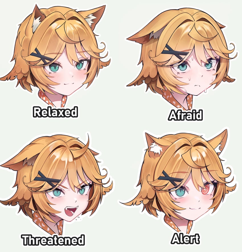 个人势虚拟主播、Dokibird 兽耳 金发 猫耳 猫娘 绿眼
